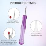 2 PCS Seam Rippers for Sewing : Seam Ripper and Thread Remover, Stitch Remover Unpicker Tool, for Hand Sewing, Crafts and Knitting Seam Removers Crafting Removing Threads Tools, Stitching Purple