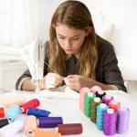 72 pcs Sewing Thread Kit, 36 Colors 400yd Polyester Thread with Matched 36 Colors Bobbins, Thread for Sewing for Hand & Sewing Machine, Emergency and Travel, DIY and Home.