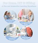 SEDNEE Sewing Machine for Beginners, 16 Built-In Stitches, Small Sewing Machine with Accessory Kit, 2-Speed, Foot Pedal, Storage Drawer, Portable Tabletop Full-Feature Design for Home DIY (Blue)