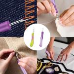 2 PCS Seam Rippers for Sewing : Seam Ripper and Thread Remover, Stitch Remover Unpicker Tool, for Hand Sewing, Crafts and Knitting Seam Removers Crafting Removing Threads Tools, Stitching Purple