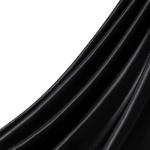 Q&J Fabric Co. Black Satin Fabric by The Yard Soft Charmeuse Cloth Silky Fabric Polyester Fabric 55'' for DIY Sewing Crafts Wedding Dresses & Party Decor | Smooth, Shiny & Wrinkle-Resistant (1 Yard)