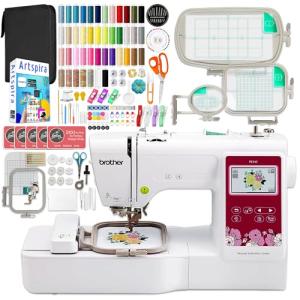 Brother PE545 4" x 4" Embroidery Machine with 4 Embroidery Hoops, Thread & 230+ Accessories