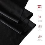 Q&J Fabric Co. Black Satin Fabric by The Yard Soft Charmeuse Cloth Silky Fabric Polyester Fabric 55'' for DIY Sewing Crafts Wedding Dresses & Party Decor | Smooth, Shiny & Wrinkle-Resistant (1 Yard)