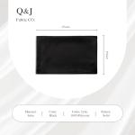 Q&J Fabric Co. Black Satin Fabric by The Yard Soft Charmeuse Cloth Silky Fabric Polyester Fabric 55'' for DIY Sewing Crafts Wedding Dresses & Party Decor | Smooth, Shiny & Wrinkle-Resistant (1 Yard)