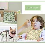 Aubliss 8pcs Fat Quarter Fabric Bundles 20'' x 20'' Cotton Craft Fabric Pre-Cut Squares Sheets for Patchwork Sewing Quilting Crafting(Green Floral)