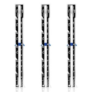 3 Pack Sliding Gauge Sewing Measuring Tool Sewing Rulers and Guides for Fabric Metal Knitting Gauge Measure Tools for Knitting Crafting Sewings Beginner Hemming Measuring Quilting Crafting Black