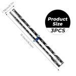 3 Pack Sliding Gauge Sewing Measuring Tool Sewing Rulers and Guides for Fabric Metal Knitting Gauge Measure Tools for Knitting Crafting Sewings Beginner Hemming Measuring Quilting Crafting Black