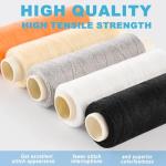 AOFITOA 12 Color Sewing Thread Kit, All Purpose Thread Polyester, 400 Yards Each Spool with Sewing Needle & Threader, Needle and Polyester Threads Small kit Applicable to DIY and Home Hand Stitching.