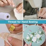 AOFITOA 12 Color Sewing Thread Kit, All Purpose Thread Polyester, 400 Yards Each Spool with Sewing Needle & Threader, Needle and Polyester Threads Small kit Applicable to DIY and Home Hand Stitching.