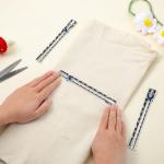 3 Pack Sliding Gauge Sewing Measuring Tool Sewing Rulers and Guides for Fabric Metal Knitting Gauge Measure Tools for Knitting Crafting Sewings Beginner Hemming Measuring Quilting Crafting Black