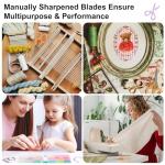 10 Pcs Small Scissors All Purpose, Stainless Steel Sharp Mini Detail Craft Scissors with Protective Cover for Embroidery, Paper Cutting, Sewing, Knitting, Crafting, 3.5"