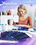eZAKKA 10 Pack 100% Cotton Fat Quarters Fabric Bundles, 10”x 10” Quilting Fabric for Sewing, Fat Quarter Bundles Cotton Fabrics & Quilt Fabrics for Quilting, Sewing Project & DIY & Craft - Starry Sky