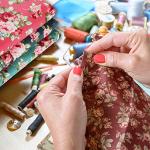 Boao 3 Pieces 3 Yards 62 Inch Wide Floral Cotton Fabric Rose Pattern Flowers Print Quilting Fabric Bundle for Mother‘s Day Quilting Sewing Crafting DIY Making