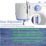 Sewing Machine with 12 Built-in, Stitches & 2 Speed(High-Low Speeds) Sewing Machine for Beginners with Accessory Kit,with Foot Pedal，LEDLight