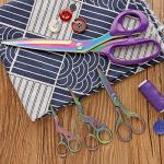 Asdirne Titanium Coating Sewing Scissors Bundle, Professional Fabric Scissors Set, Ultra-Sharp Stainless Steel Blades, Ergonomic Handle, Great for Tailor, Embroidery, Craft, 10.5"/5.1"/4.5"/3.6"