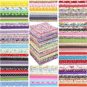 Moukeren 100 Pcs 10 x 10 '' Cotton Fabric Bundle Squares for Quilting Sewing Multicolor Precut Patchwork Materials Floral Printed Fabric Bundles for Spring DIY Beginners Crafts Cloths Handmade