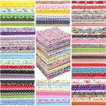 Moukeren 100 Pcs 10 x 10 '' Cotton Fabric Bundle Squares for Quilting Sewing Multicolor Precut Patchwork Materials Floral Printed Fabric Bundles for Spring DIY Beginners Crafts Cloths Handmade