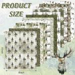 Whaline 12Pcs Christmas Watercolor Forest Cotton Fabric Bundles 18 x 22 Inch Green Christmas Tree Flower Deer Fat Quarter Xmas Quilting Patchwork for DIY Handmade Sewing Crafting