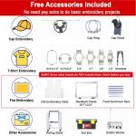 Smartstitch S-1501 Commercial Embroidery Machine with 15 Needles,14"x20" Embroidery Area,1200SPM Max Speed,12" Touch Screen, Wifi available, capable of embroidering on 3D Caps, Flat, T-shirt and more