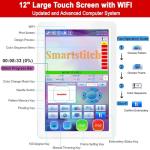 Smartstitch S-1501 Commercial Embroidery Machine with 15 Needles,14"x20" Embroidery Area,1200SPM Max Speed,12" Touch Screen, Wifi available, capable of embroidering on 3D Caps, Flat, T-shirt and more