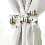 Whaline 12Pcs Christmas Watercolor Forest Cotton Fabric Bundles 18 x 22 Inch Green Christmas Tree Flower Deer Fat Quarter Xmas Quilting Patchwork for DIY Handmade Sewing Crafting