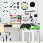 Smartstitch S-1501 Commercial Embroidery Machine with 15 Needles,14"x20" Embroidery Area,1200SPM Max Speed,12" Touch Screen, Wifi available, capable of embroidering on 3D Caps, Flat, T-shirt and more