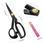 8" Heavy Duty Fabric Scissors - Tailor Scissors Ultra Sharp Blades and Comfort Grip Handles - For Office, Home, Sewing, Artists and Crafts
