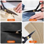 8" Heavy Duty Fabric Scissors - Tailor Scissors Ultra Sharp Blades and Comfort Grip Handles - For Office, Home, Sewing, Artists and Crafts