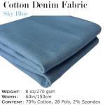 2-Yards 8 oz Light Blue Denim Fabric for Sewing, Crafting |Stylish Denim Fabric |Denim Fabric by The Yard |Jean Material|Denim Material|Light Blue Jean Fabric