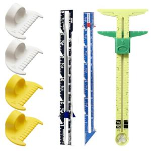 7-Piece Sewing Gauge, Stitch Guide Kit with 3 Rulers and 4 Seam Allowance Templates, Silicone Sewing Measuring Tools for Precise Stitching