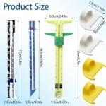 7-Piece Sewing Gauge, Stitch Guide Kit with 3 Rulers and 4 Seam Allowance Templates, Silicone Sewing Measuring Tools for Precise Stitching