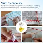 7-Piece Sewing Gauge, Stitch Guide Kit with 3 Rulers and 4 Seam Allowance Templates, Silicone Sewing Measuring Tools for Precise Stitching