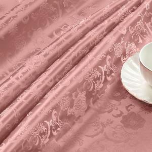 Cobedzy Rose Gold Satin Fabric by The Yard - 1 Yard 60 Inches Wide Satin Jacquard Fabric Luxurious Satin for DIY Crafts and Clothing Making