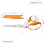 Fiskars RazorEdge Fabric Scissors - 9" Heavy Duty Fabric Shears with SoftGrip Ergonomic Handle, Premier Grade Stainless Steel Blades