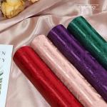 Cobedzy Rose Gold Satin Fabric by The Yard - 1 Yard 60 Inches Wide Satin Jacquard Fabric Luxurious Satin for DIY Crafts and Clothing Making