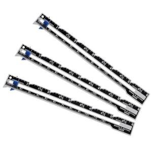 3Pcs Sliding Gauge Sewing Ruler, Metal Sewing Measuring Tool for Quilting Knitting Crafting Hemming Measuring