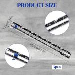 3Pcs Sliding Gauge Sewing Ruler, Metal Sewing Measuring Tool for Quilting Knitting Crafting Hemming Measuring