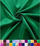 Satin Fabric | Decoration & Sewing | Shiny & Luxury | 60" Wide Roll | Metallic Shiny | Upholstery, Lining, Drapery, DIY Crafts (Emerald Green, 2 Yards)