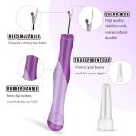 Giantree 2 PCS Sewing Seam Rippers, Sewing Seam Thread Removers Stitch Rippers Handy Unpicker Ergonomic Grip Thread Stitch Remover Tool for Sewing Crafting Knitting Embroidery(Purple+Green)
