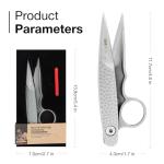 Eptchn Premium Fabric Scissors for Cutting Clothes, Small Multi-Purpose Stainless Sewing Leather Dressmaking, Professional Crafting Shears Microcrystalline Steel Shears Office Cutting Tools (Silver)