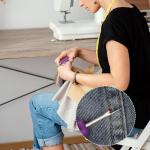 Giantree 2 PCS Sewing Seam Rippers, Sewing Seam Thread Removers Stitch Rippers Handy Unpicker Ergonomic Grip Thread Stitch Remover Tool for Sewing Crafting Knitting Embroidery(Purple+Green)