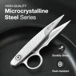 Eptchn Premium Fabric Scissors for Cutting Clothes, Small Multi-Purpose Stainless Sewing Leather Dressmaking, Professional Crafting Shears Microcrystalline Steel Shears Office Cutting Tools (Silver)