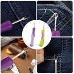Giantree 2 PCS Sewing Seam Rippers, Sewing Seam Thread Removers Stitch Rippers Handy Unpicker Ergonomic Grip Thread Stitch Remover Tool for Sewing Crafting Knitting Embroidery(Purple+Green)