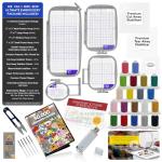 Brother PE900 Embroidery Machine Bundle - 5" x 7" Embroidery Field, Cuts Jump Stitches, Wireless LAN, Includes 4 Hoops, 20 Premium Threads, Stabilizer Sheets, 50,000+ Designs, Accessories & More