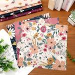 Whaline 12Pcs Retro Floral Cotton Fabric Bundles Wildflower Fabric Square Vintage Flower Sewing Fabrics for DIY Handmade Craft Decor, 10 x 10 in