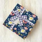 Whaline 12Pcs Retro Floral Cotton Fabric Bundles Wildflower Fabric Square Vintage Flower Sewing Fabrics for DIY Handmade Craft Decor, 10 x 10 in