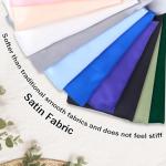 Satin Fabric by The Yard 60 Inch Wide Soft Silky Charmeuse Satin Fabric Soft Cloth Fabric Bridal Dress, Wedding Decorations, Crafts, Sewing, Draping, DIY Apparel Crafts (White, 1 Yard)