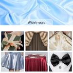 Satin Fabric by The Yard 60 Inch Wide Soft Silky Charmeuse Satin Fabric Soft Cloth Fabric Bridal Dress, Wedding Decorations, Crafts, Sewing, Draping, DIY Apparel Crafts (White, 1 Yard)