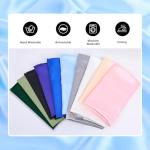 Satin Fabric by The Yard 60 Inch Wide Soft Silky Charmeuse Satin Fabric Soft Cloth Fabric Bridal Dress, Wedding Decorations, Crafts, Sewing, Draping, DIY Apparel Crafts (White, 1 Yard)