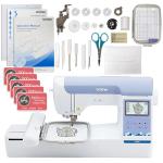 Brother PE900 5" x 7" Embroidery Machine with 80 Embroidery Thread Spools and Accessories